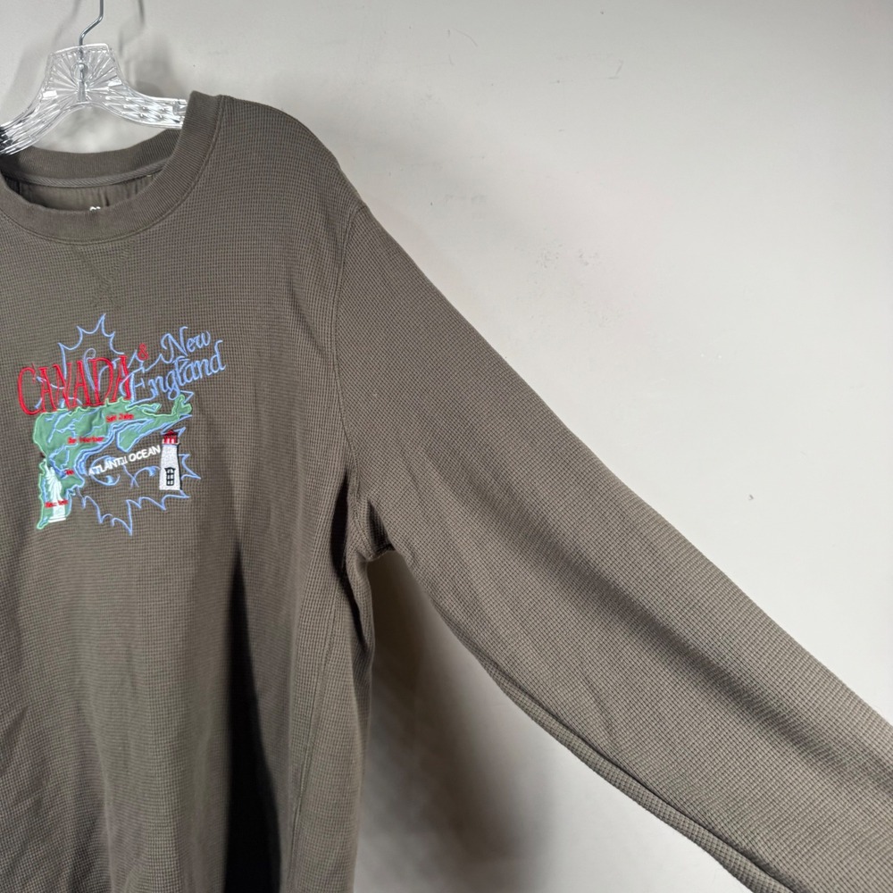 Princess Cruises Mens XXL Canada New England Thermal Waffle Knit Shirt Brown - Picture 9 of 16